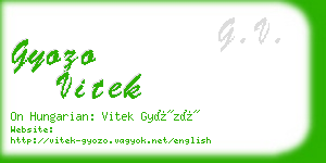 gyozo vitek business card